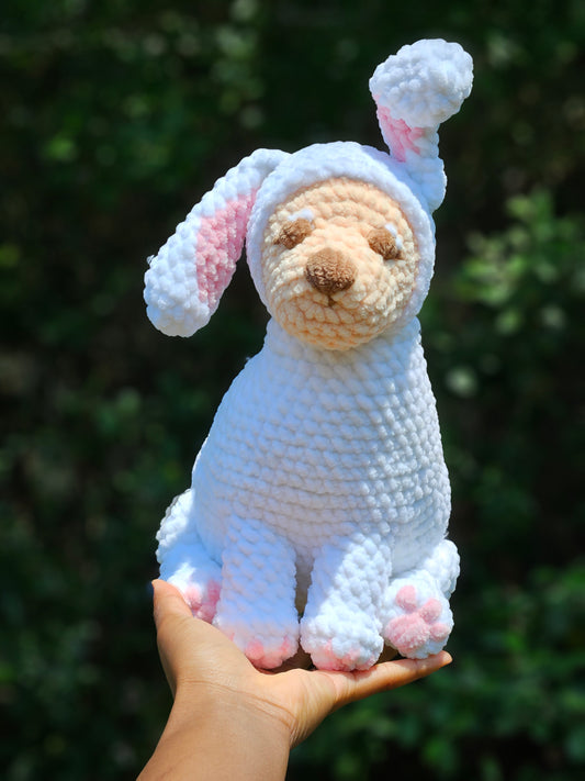 Bunny Onesie Puppy Plushie