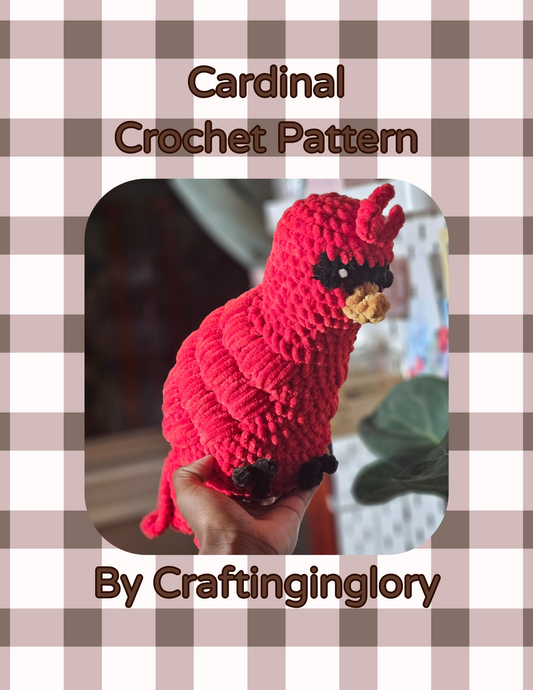 PATTERN ONLY: Crochet Cardinal Plushie