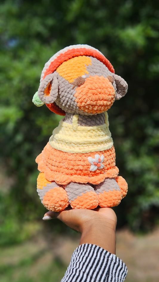 Orange Blossom Cow Plushie